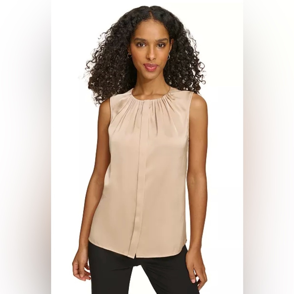NWT CALVIN KLEIN Gold Sleeveless Top